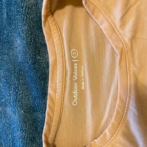 Super soft outdoor voices peach tee shirt size small